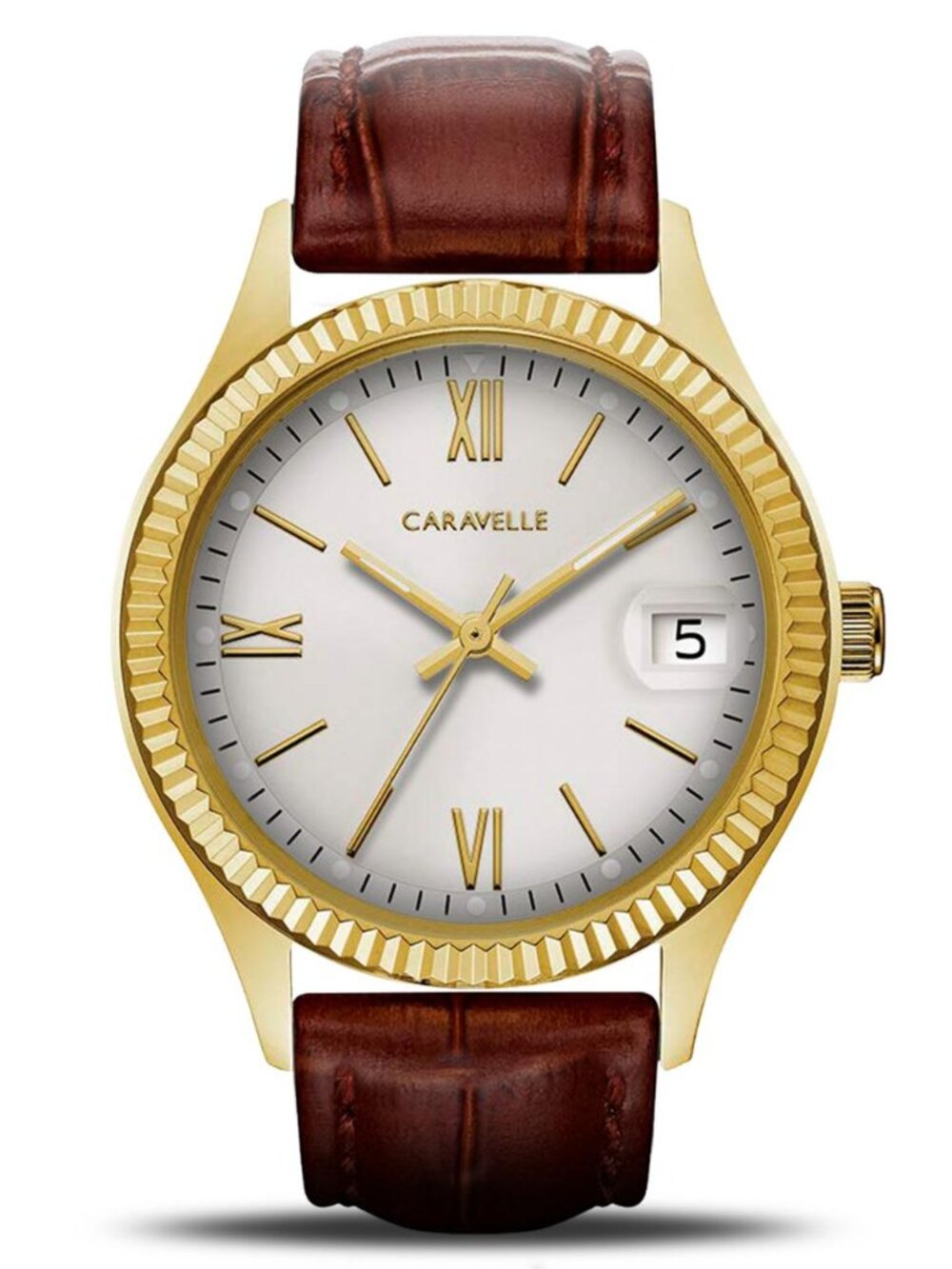 Caravelle by Bulova Ladies Gold 33mm New Watch 44M111, Brand New with Tags & Box